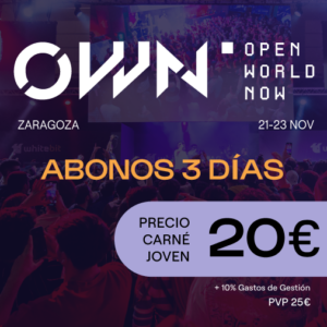 Abono 3 Días con Carné Joven <b>20€</b>+gg